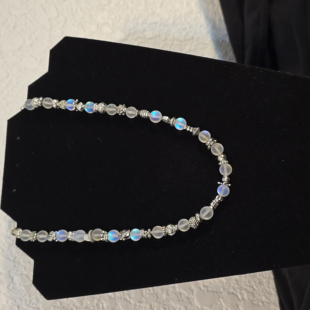 18-inch natural Aurora quartz necklace.